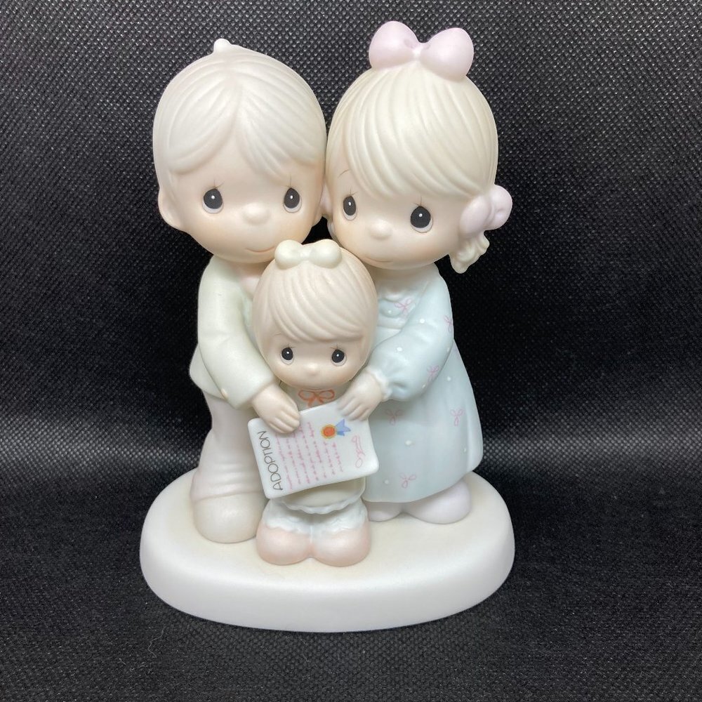 Precious Moments "God Bless The Day We Found You" Girl adoption figurine